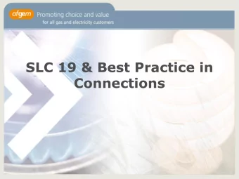 SLC 19 &amp; Best Practice in  Connections  Content    Substantive proposed changes for the SLC