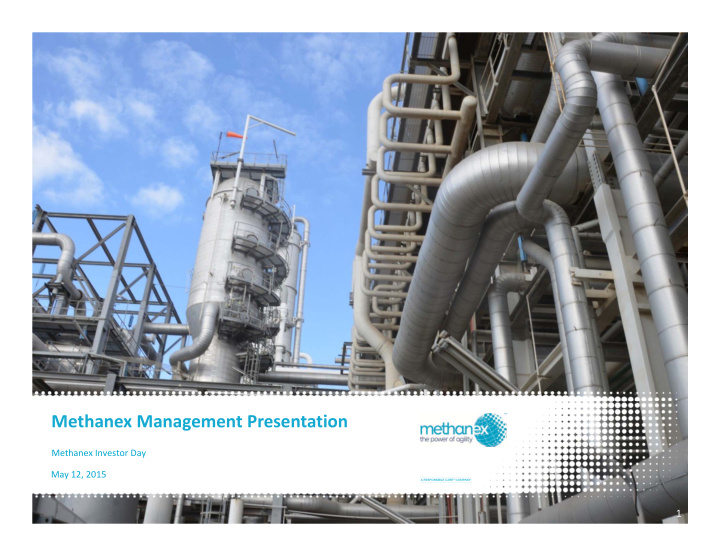 methanex management presentation