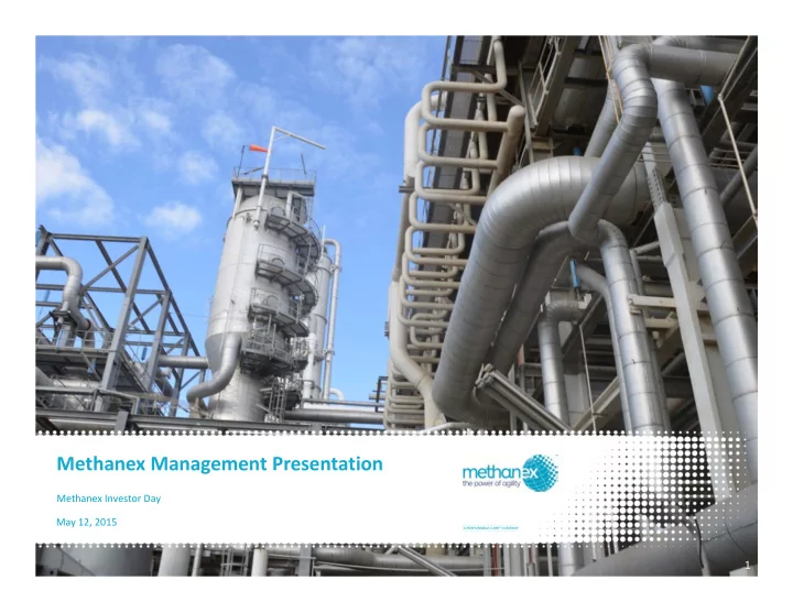 methanex management presentation