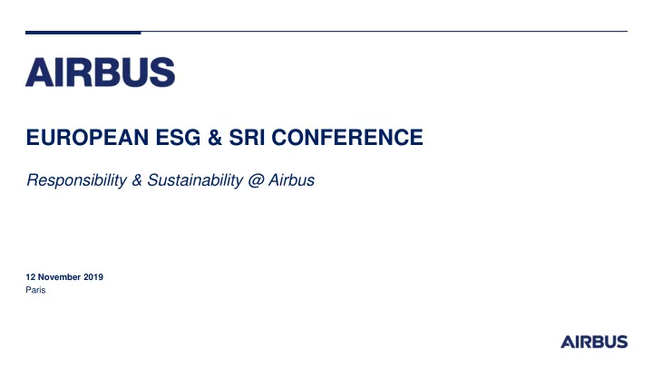european esg sri conference