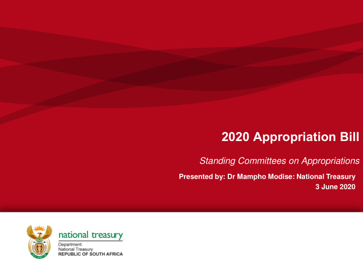 2020 appropriation bill