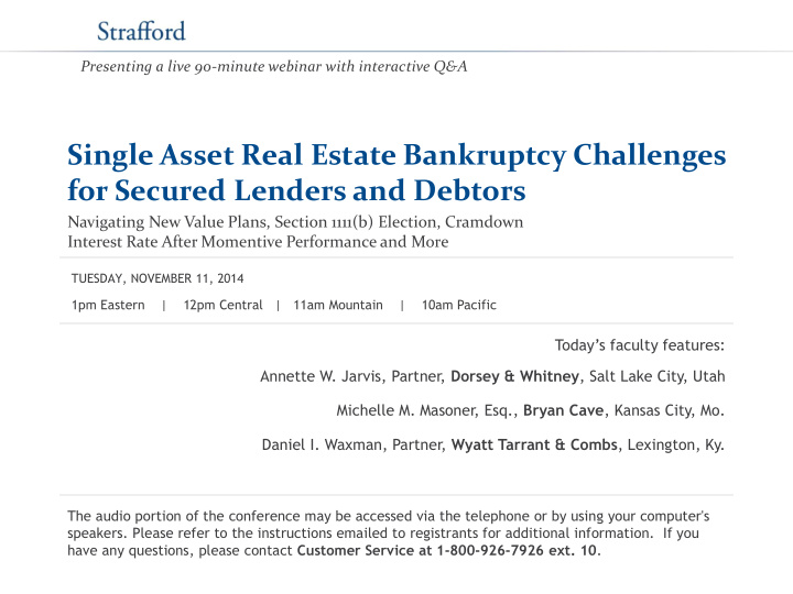 single asset real estate bankruptcy challenges for