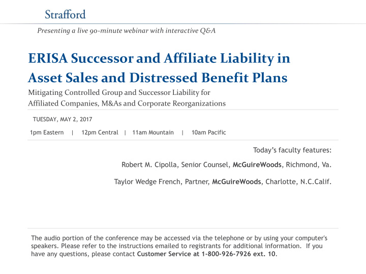 erisa successor and affiliate liability in asset sales