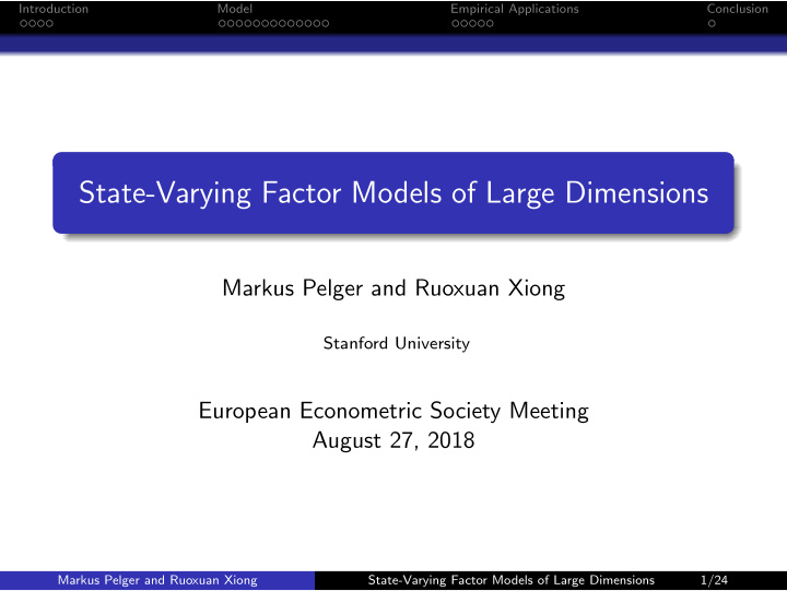 state varying factor models of large dimensions