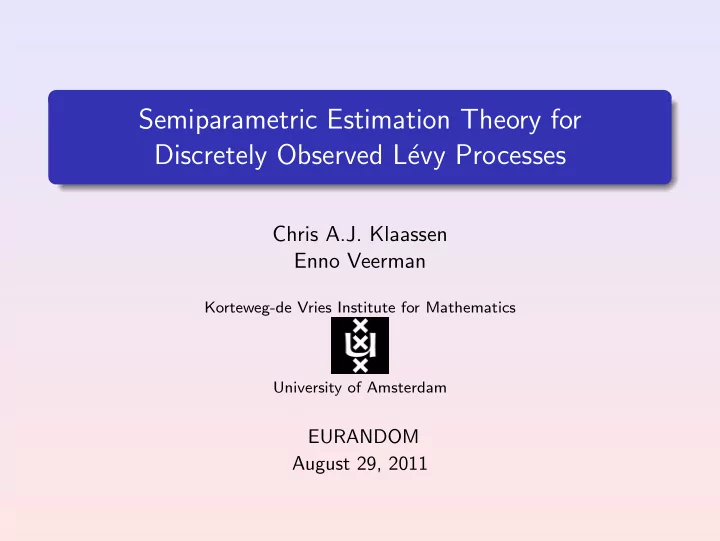 semiparametric estimation theory for discretely observed