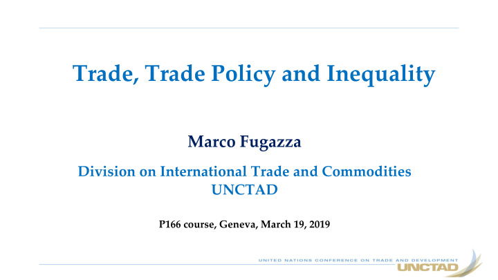 trade trade policy and inequality