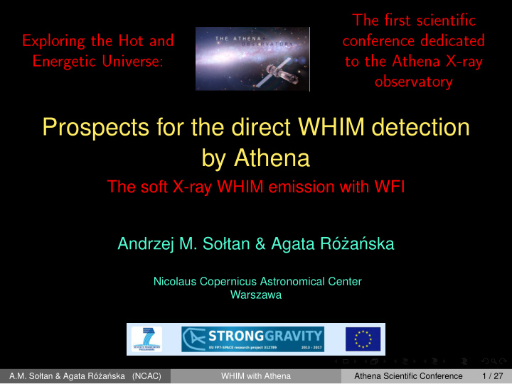 prospects for the direct whim detection by athena