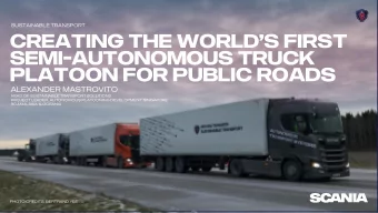 Creating the worlds first  Semi-autonomous truck  platoon for public roads  Alexander mastrovito
