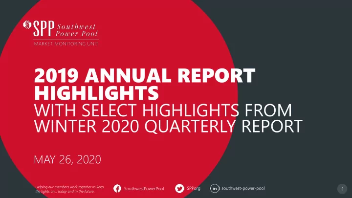 2019 annual report highlights