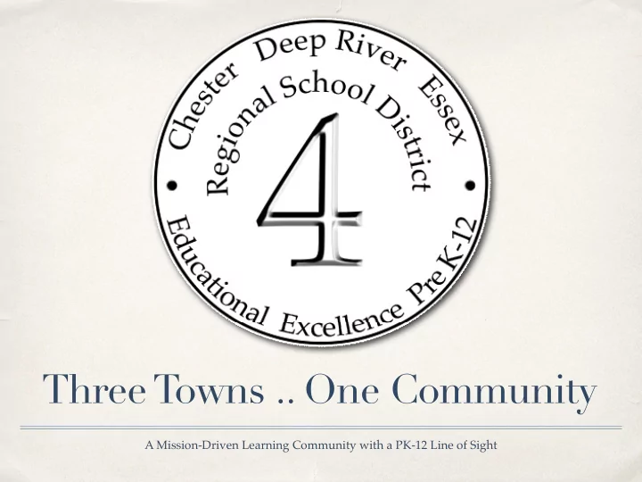 three towns one community