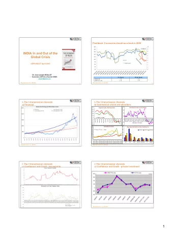 1  II- The 3 factors of resistance:  The  Good Crisis !  a) Sound financial structures and
