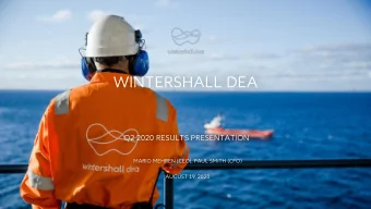 WINTERSHALL DEA  Q2 2020 RESULTS PRESENTATION  MARIO MEHREN (CEO), PAUL SMITH (CFO)  AUGUST 19,