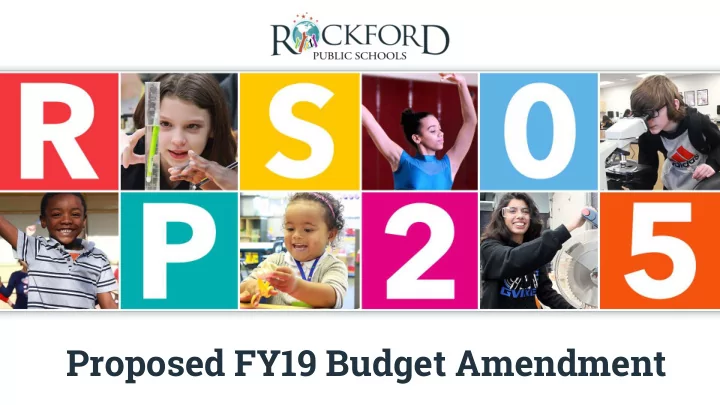 proposed fy19 budget amendment