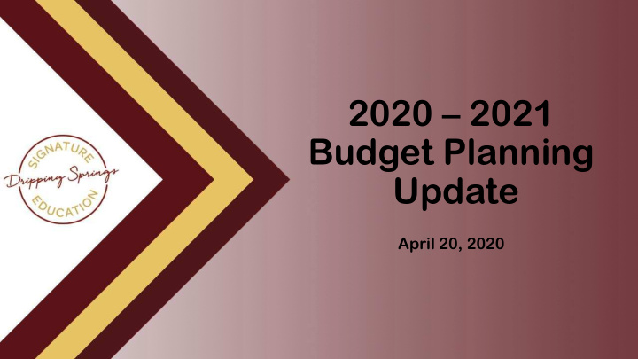 2020 2021 budget planning