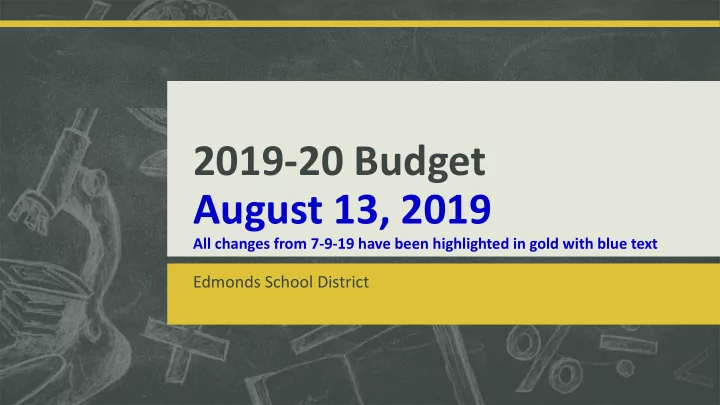 2019 20 budget august 13 2019
