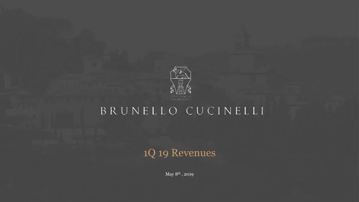 1q 19 revenues