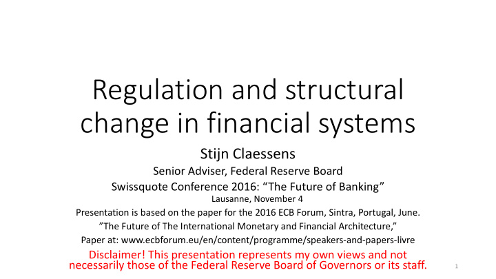 regulation and structural