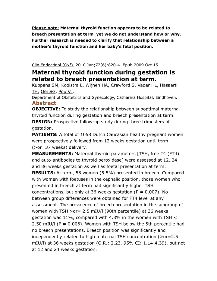 clin endocrinol oxf 2010 jun 72 6 820 4 epub 2009 oct 15