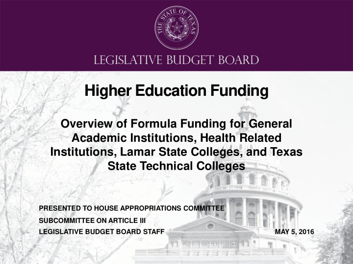 higher education funding