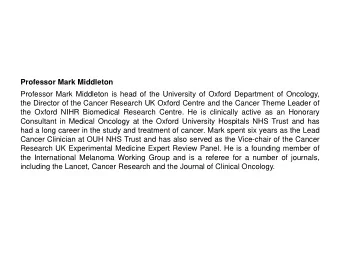 the International Melanoma Working Group and is a referee for a number of journals,  including the
