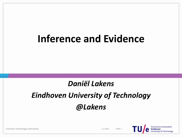 inference and evidence