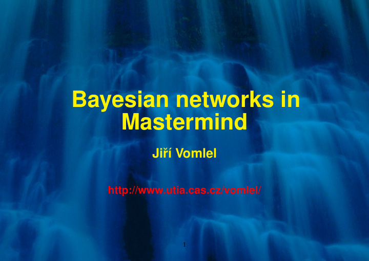 bayesian networks in mastermind