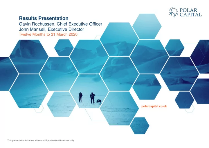 results presentation