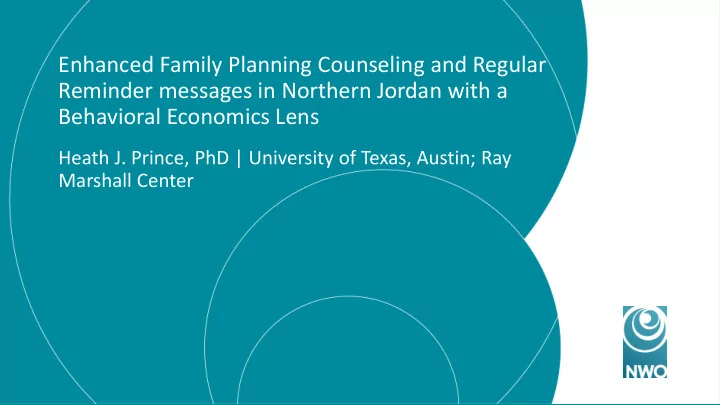 enhanced family planning counseling and regular reminder