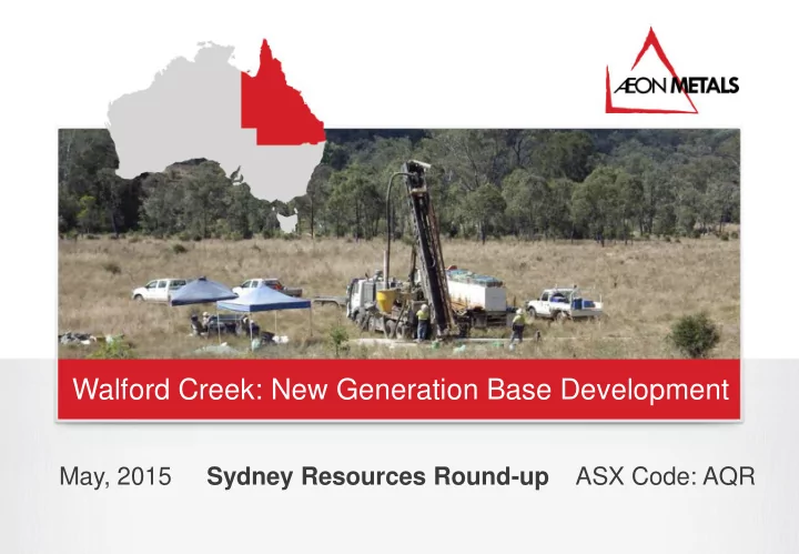 walford creek new generation base development