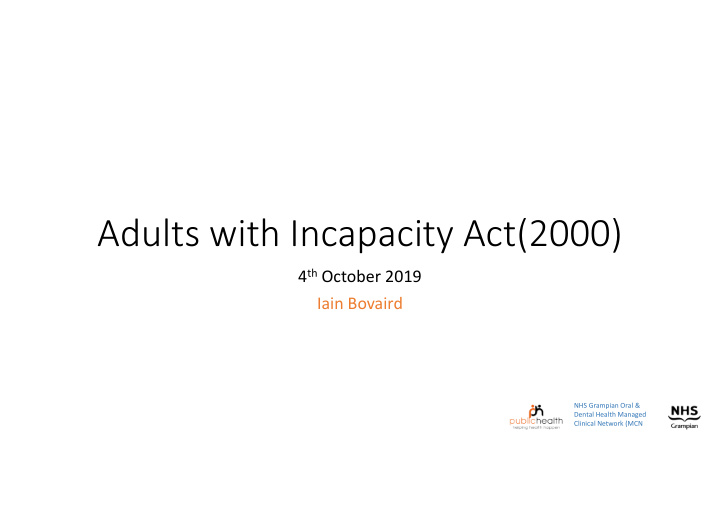 adults with incapacity act 2000