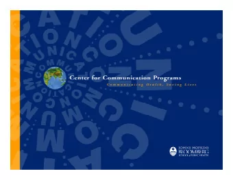 Understanding risk and behaviour  behaviour:  :  Understanding risk and  a socio-  -ecological