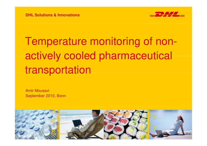 temperature monitoring of non temperature monitoring of