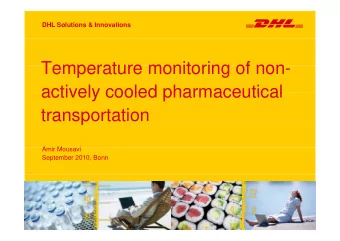Temperature monitoring of non  Temperature monitoring of non-  actively cooled pharmaceutical