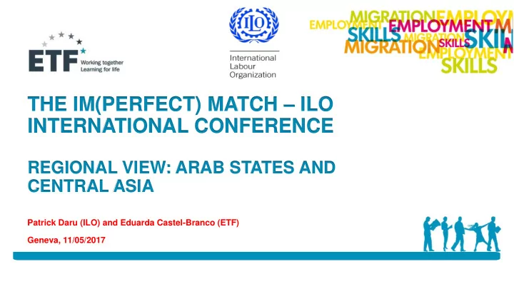the im perfect match ilo international conference