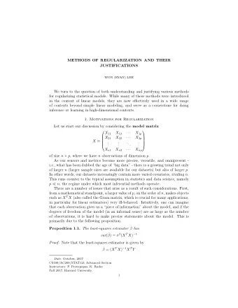 METHODS OF REGULARIZATION AND THEIR  JUSTIFICATIONS  WON (RYAN) LEE  We turn to the question of