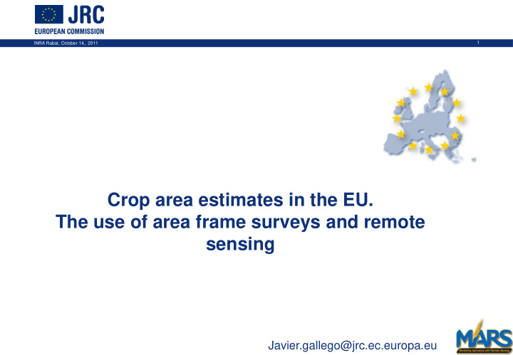 the use of area frame surveys and remote