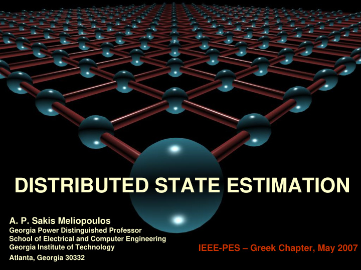distributed state estimation