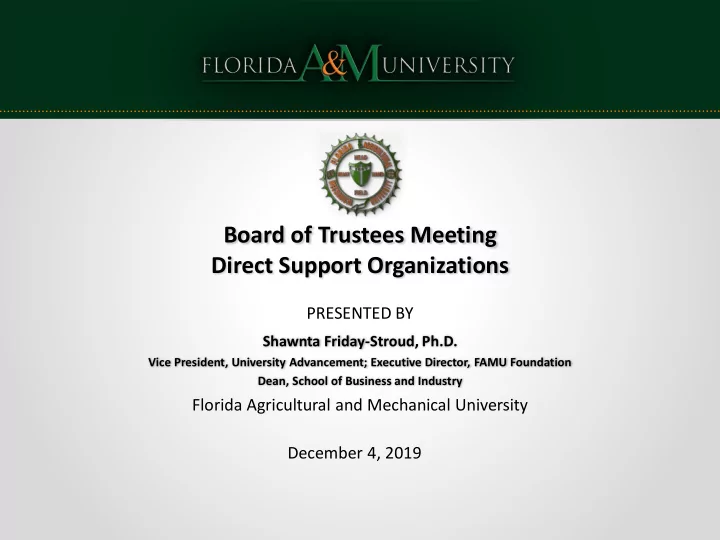 board of trustees meeting
