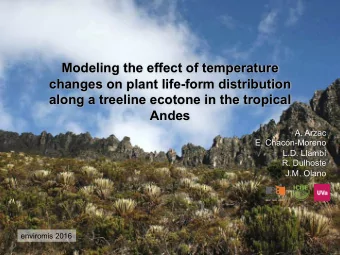 Modeling the effect of temperature  changes on plant life-form distribution  along a treeline
