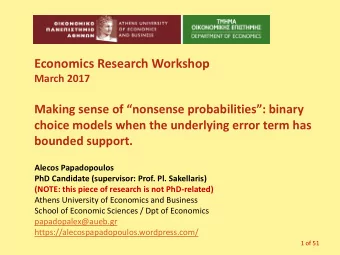 Alecos Papadopoulos  PhD Candidate (supervisor: Prof. Pl. Sakellaris) (N  : this piece of