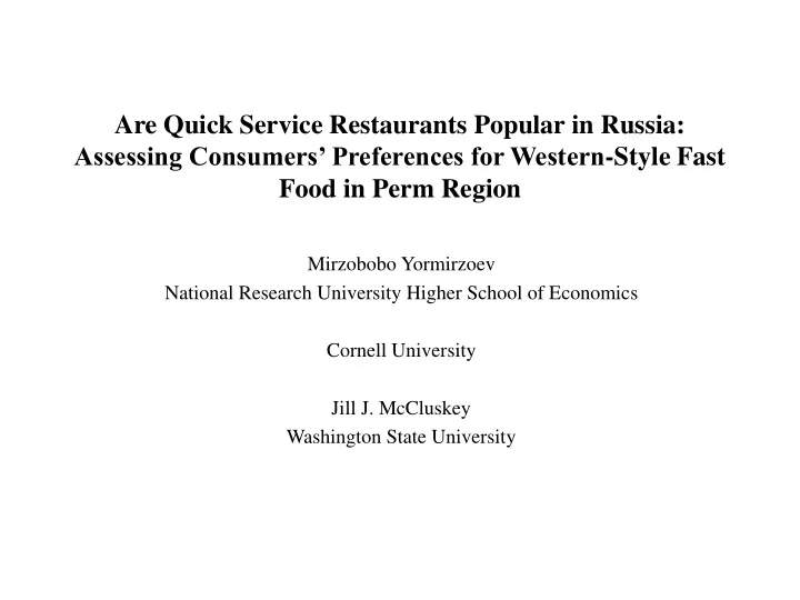 food in perm region