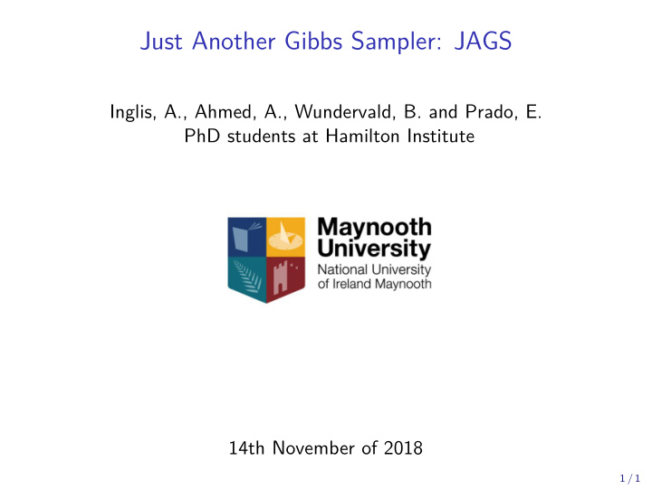 just another gibbs sampler jags