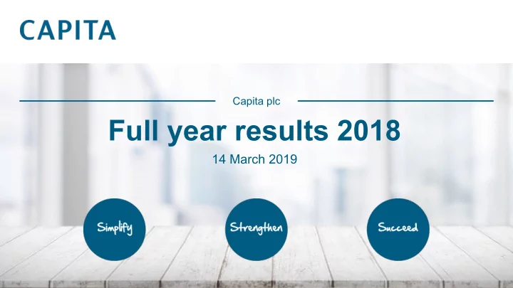 full year results 2018