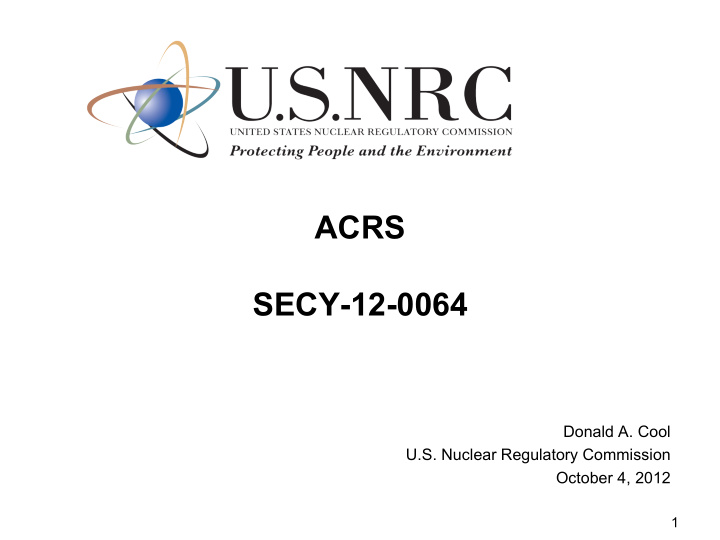 acrs secy 12 0064