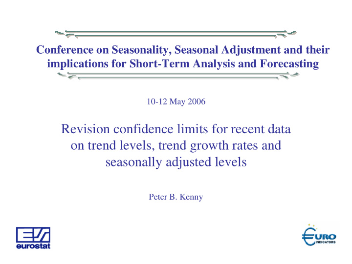 revision confidence limits for recent data on trend
