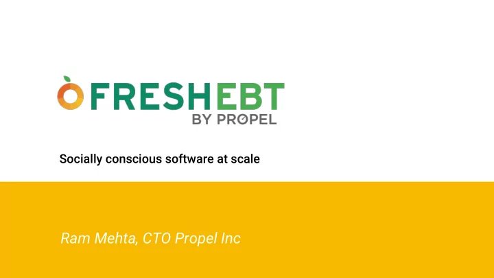ram mehta cto propel inc supplemental nutrition