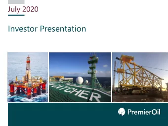 Investor Presentation  01 October 2018  Highlights  2020 1H highlights  Production of 67.3