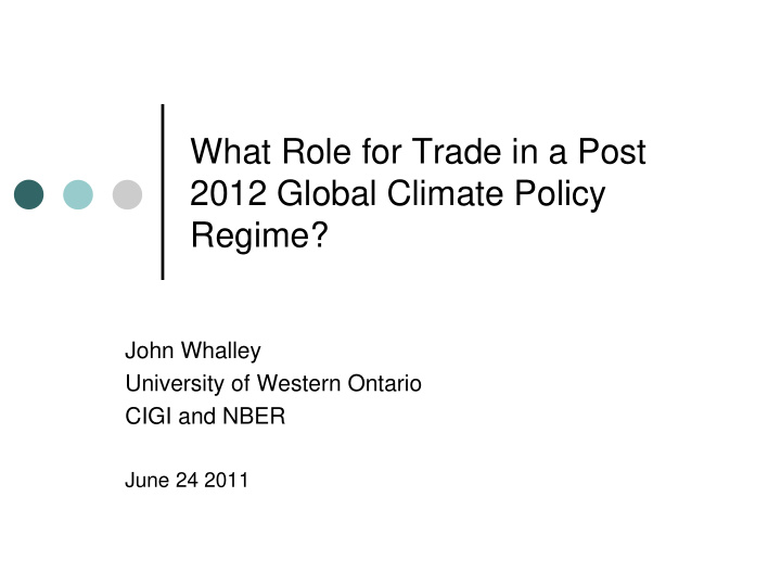2012 global climate policy