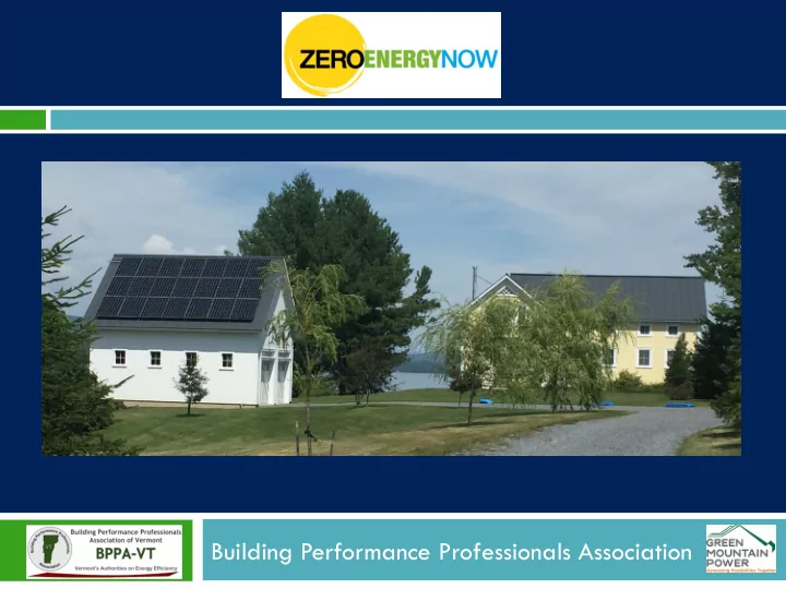 building performance professionals association what is
