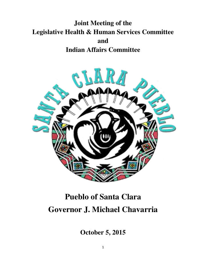 pueblo of santa clara governor j michael chavarria